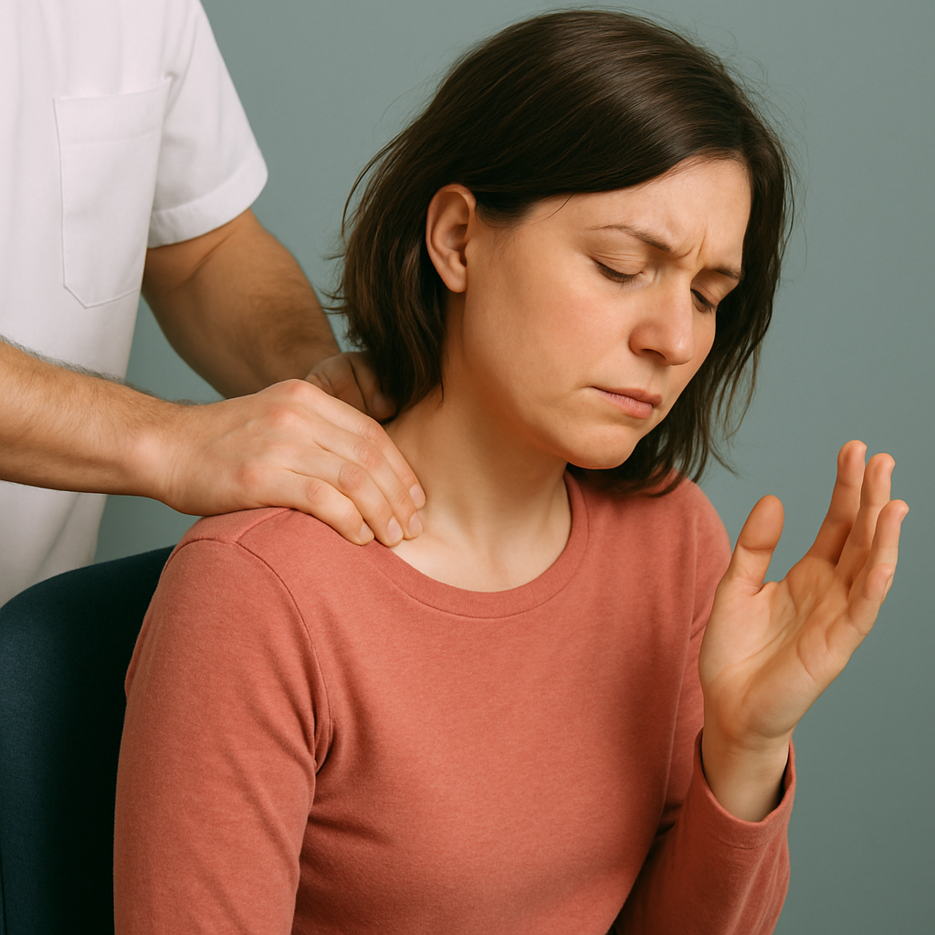 医療ケアを受ける女性