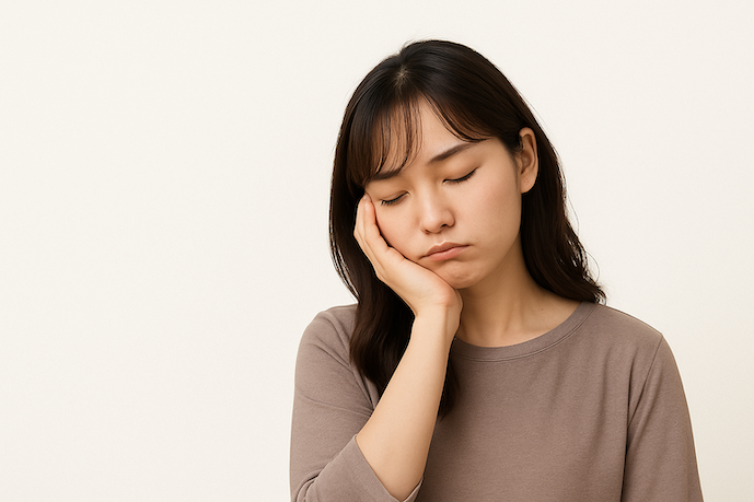 思い悩んでる女性